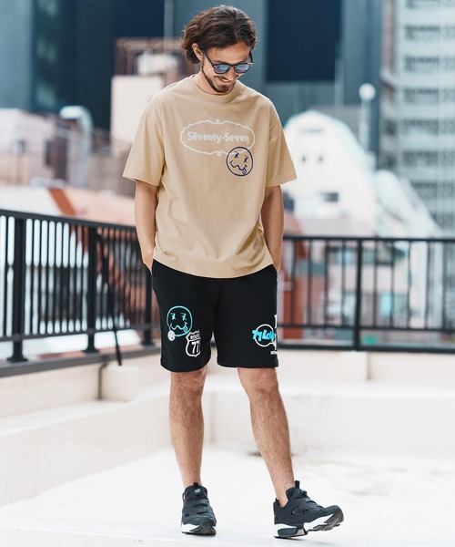 On｜Tシャツ & ショーツ SET｜オン seventy seven tシャツ mt9668-middle onz over size S-S t-shirts