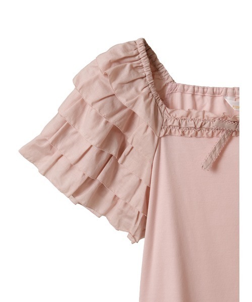 PINK HOUSE tシャツ ローンフリル袖使いカットソー レディース