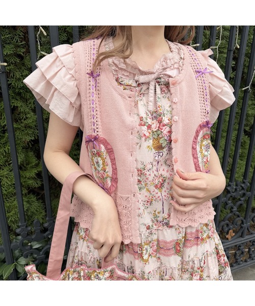 tシャツ ローンフリル袖使いカットソー レディース PINK HOUSE tシャツ ローンフリル袖使いカットソー レディース