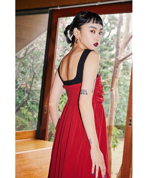 美品 OMMO TUCK BUSTIER ALL IN ONE オールインワン OMMO ONLINE STORE / TUCK BUSTIER ALL IN ONE