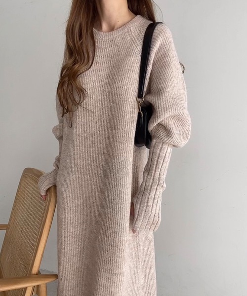 「FILLOU」 ニットワンピース FREE ベージュ レディース_画像8