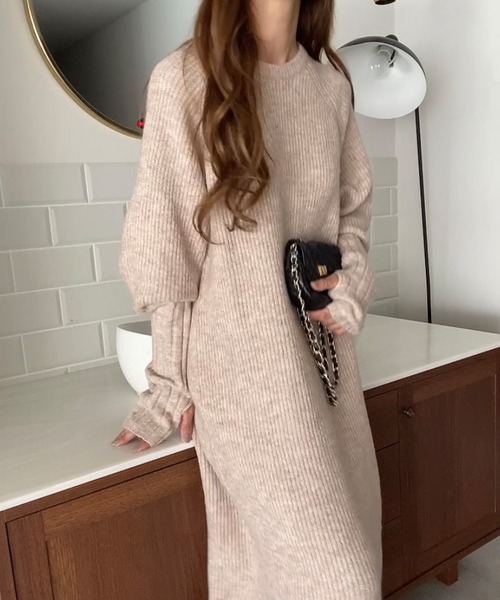 「FILLOU」 ニットワンピース FREE ベージュ レディース_画像9