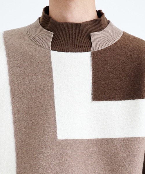 「CULLNI」 長袖ニット 2 ネイビー メンズ_画像6