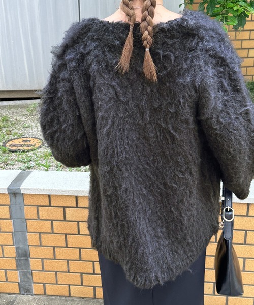 「select MOCA」 ニットカーディガン FREE ベージュ レディース_画像2