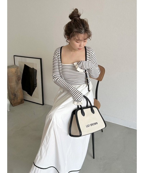 LILY BROWN ニットビスチェ切り替えワンピース/ハンドウォッシャブル LILY BROWN ワンピース 「WEB限定カラー」「WEB限定00サイズ