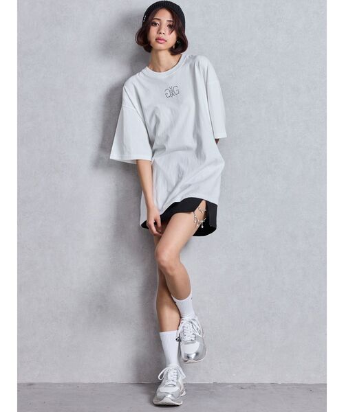 GYDA　BACK GYDAラインストーンBIG Tシャツ　0725327185 BACK GYDAラインストーンBIG Tシャツ[品番：MKSW0064712]｜GYDA