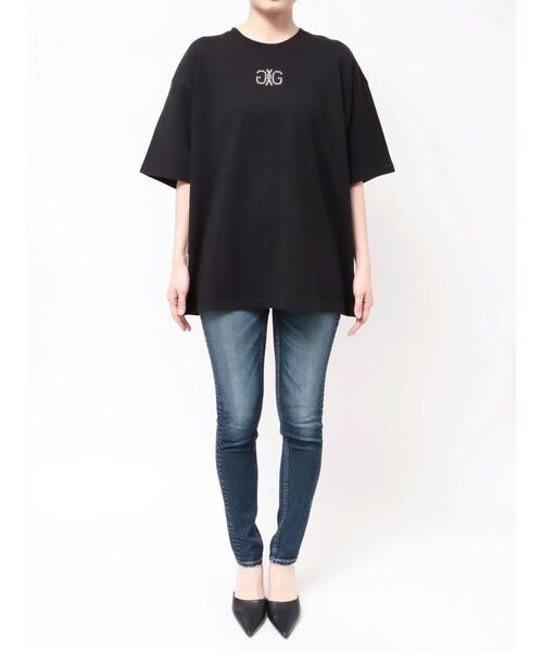 GYDA tシャツ BACK GYDAラインストーンBIG Tシャツ レディース