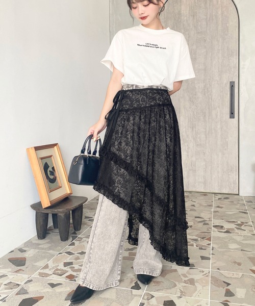 【希少】PRADA 刺繍入り シルク＆ウール スカート グレー 希少】PRADA 刺繍入り シルク＆ウール スカート グレー