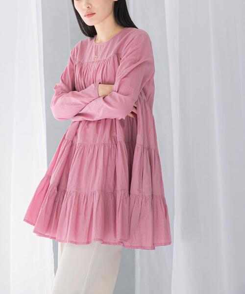 チュニック normment COTTON VOIL TIERED TUNIC : ZOZOTOWN Yahoo!店