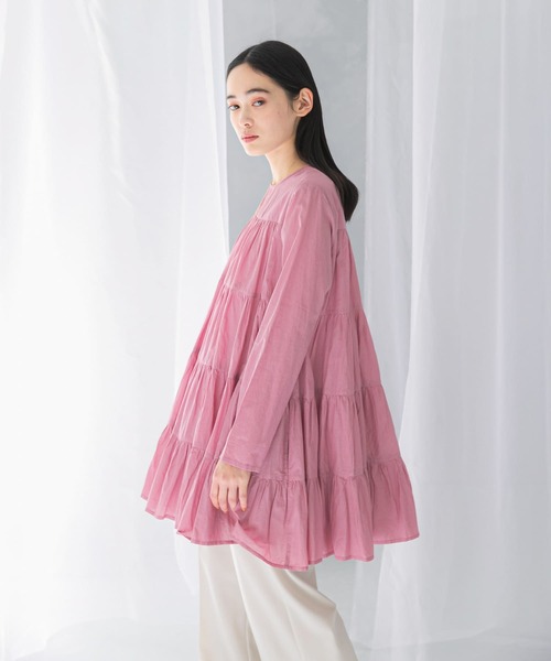 チュニック normment COTTON VOIL TIERED TUNIC : ZOZOTOWN