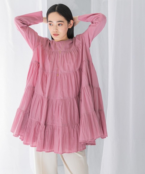 チュニック normment COTTON VOIL TIERED TUNIC : ZOZOTOWN