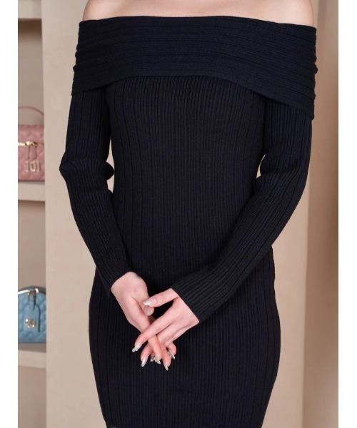 Darich（ダーリッチ） ニットワンピース FREE ブラック レディース