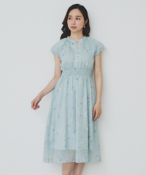【匿名配送】定価17.850円✨Premium ワンピース index ワンピース シアーフラワーワンピース「洗濯機洗い可