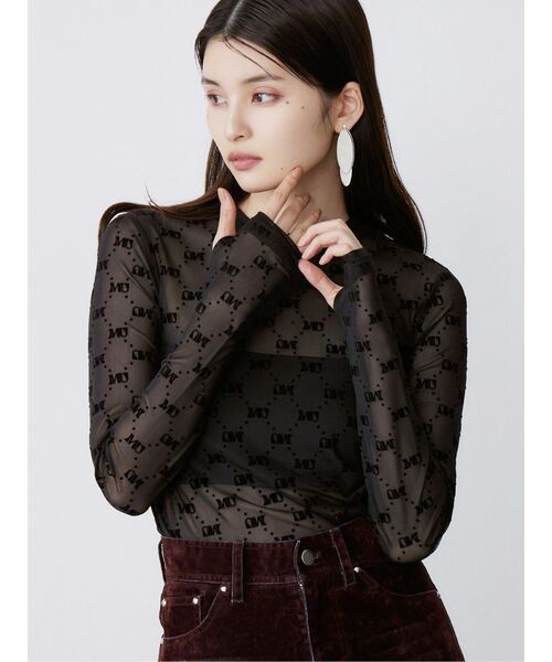 tシャツ フロッキーモノグラムシアートップス レディース