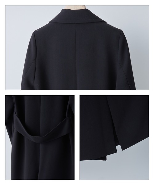 「PUBLIC TOKYO」 チェスターコート 1 ブラック レディースの画像5