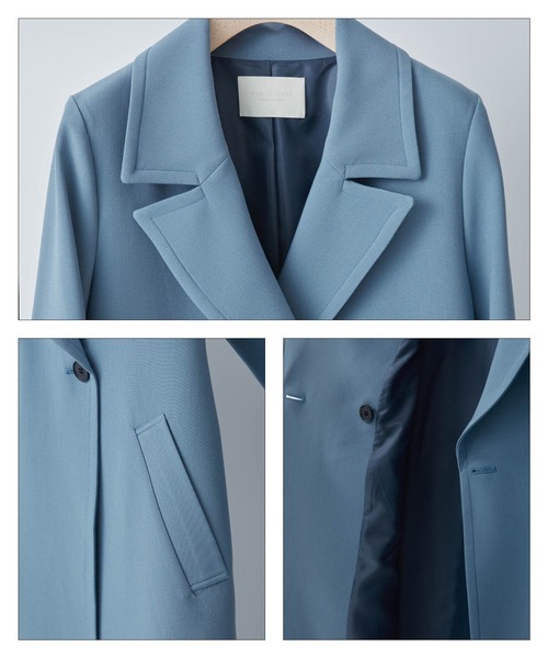 「PUBLIC TOKYO」 チェスターコート 1 ブラック レディースの画像6