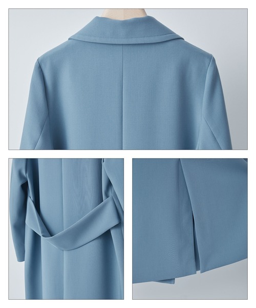 「PUBLIC TOKYO」 チェスターコート 1 ブラック レディースの画像7