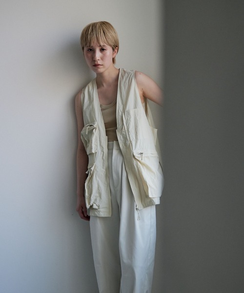 ベスト ジレ nylon vest レディース SINSS ベスト ジレ Loose silhouette nylon vest / ルーズ