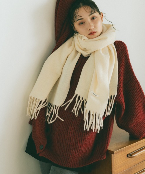 【未使用】 [フェリージ］マフラー　ストール VANNIE U（ヴァニーユー） マフラー ストール ベーシックフリンジ