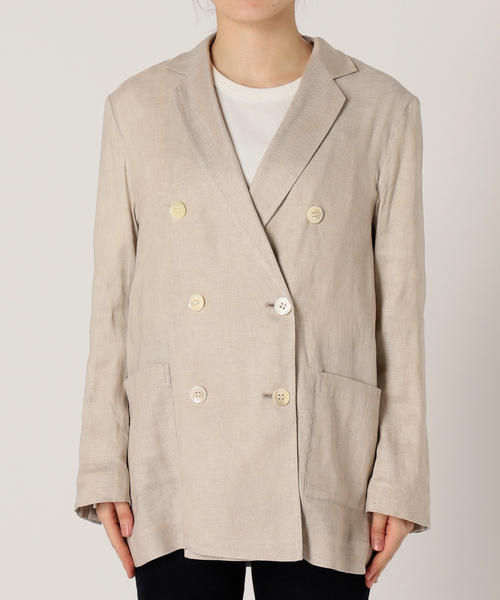 SLOBE IENA スローブ ジャケット ベージュ 麻 SLOBE IENA（スローブイエナ） ジャケット FREE ベージュ レディース