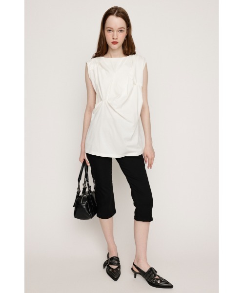 SLY（スライ） tシャツ BOAT NECK TUCK TOPS ボートネック タック