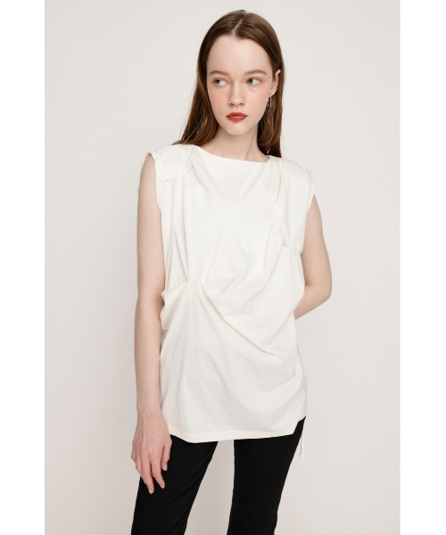 やーとぅん SLY tシャツ BOAT NECK TUCK TOPS ボートネック タック トップス