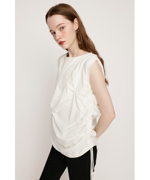 tシャツ BOAT NECK TUCK TOPS ボートネック タック トップス 夏服 レディース SLY tシャツ BOAT NECK TUCK TOPS ボートネック タック トップス