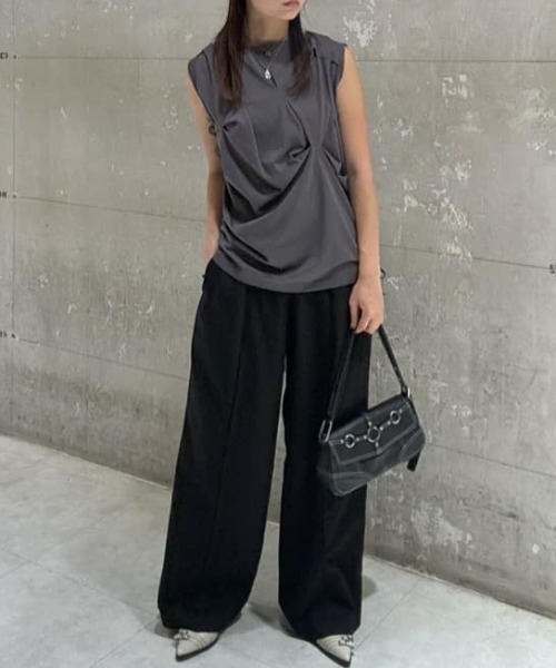 tシャツ BOAT NECK TUCK TOPS ボートネック タック トップス 夏服 レディース SLY tシャツ BOAT NECK TUCK TOPS ボートネック タック トップス