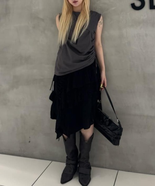 tシャツ BOAT NECK TUCK TOPS ボートネック タック トップス 夏服 レディース SLY tシャツ BOAT NECK TUCK TOPS ボートネック タック トップス