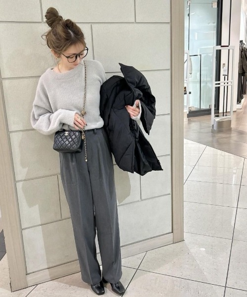 「Re:EDIT」 キルティングブルゾン MEDIUM アイボリー レディース_画像2