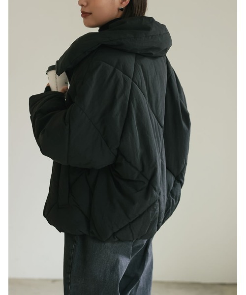 「Re:EDIT」 キルティングブルゾン MEDIUM アイボリー レディース_画像9