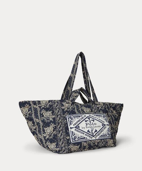 ラルフローレン　カーフ レザー コットン ニット 編み込みトートバッグ POLO RALPH LAUREN ポロ ラルフローレン トートバッグ Lennox 牛革