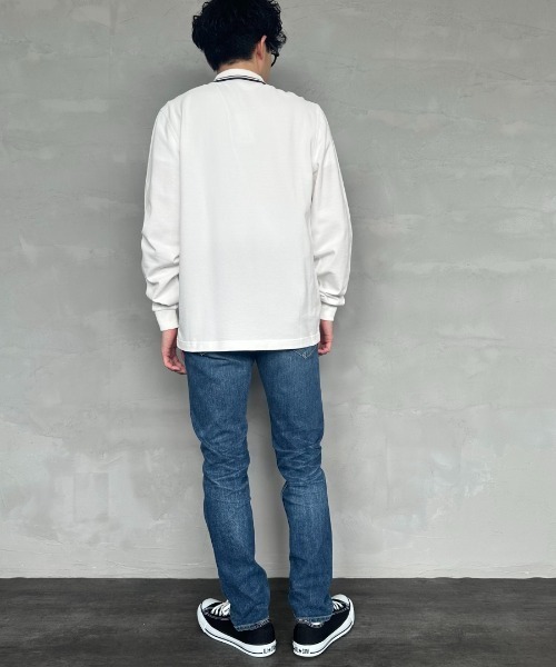 FRED PERRY 「FRED PERRY」 長袖ポロシャツ L バーガンディー