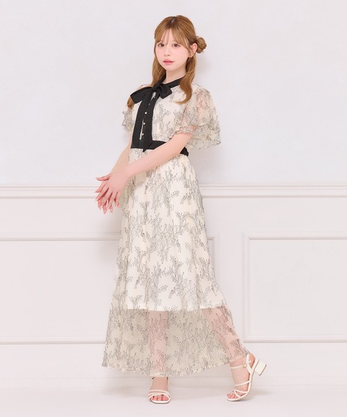 ボウタイレースワンピース レースボウタイワンピース / GRACE