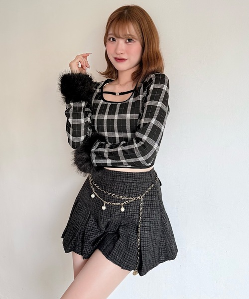 NOMAE(ノーマエ) tシャツ ファーカフスバックリボントップス NOMAE(ノーマエ) tシャツ ファーカフスバックリボントップス