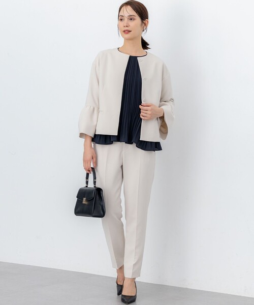 組曲（KUMIKYOKU） ブラウス シャツ ジョーゼットシフォンプリーツ