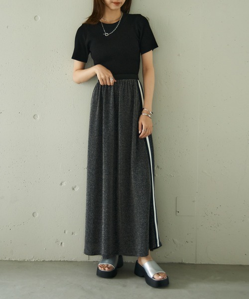 「SETUP7」 フラットサンダル 24cm ブラック レディース_画像2