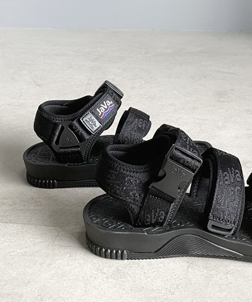 「Java」 サンダル 24.0cm ブラック メンズ_画像2