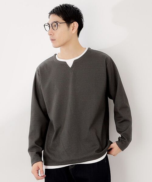 THE SHOP TK tシャツ 「一枚でコーディネートが完成！」レイヤード風