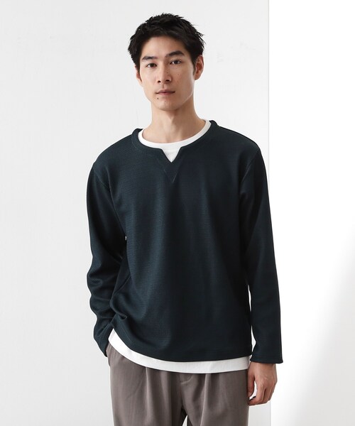 THE SHOP TK tシャツ 「一枚でコーディネートが完成！」レイヤード風