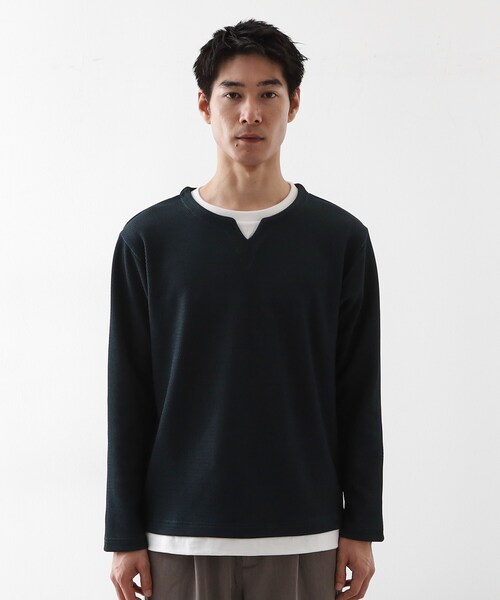 THE SHOP TK tシャツ 「一枚でコーディネートが完成！」レイヤード風