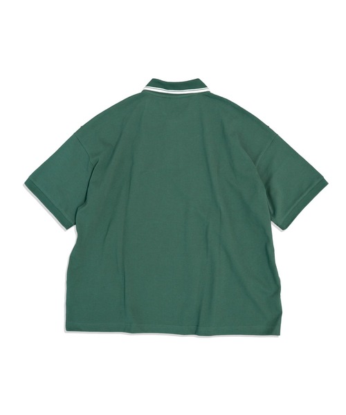 「FRUIT OF THE LOOM」 半袖ポロシャツ S モスグリーン メンズ_画像4