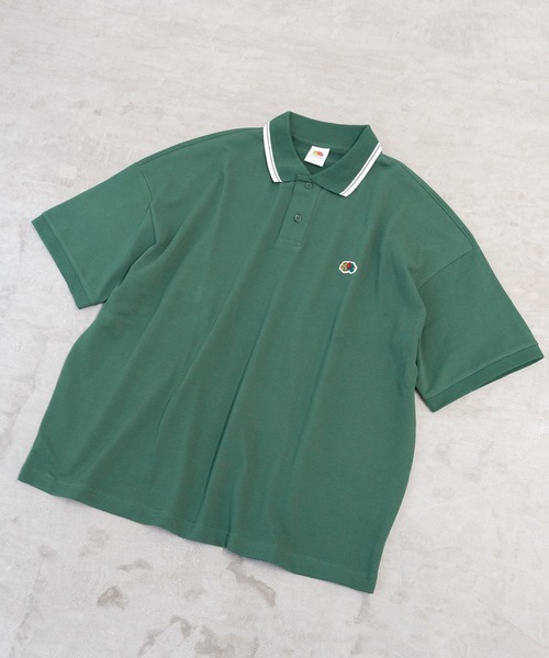 「FRUIT OF THE LOOM」 半袖ポロシャツ S モスグリーン メンズ_画像5