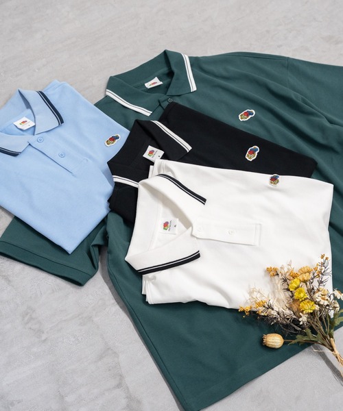 「FRUIT OF THE LOOM」 半袖ポロシャツ S モスグリーン メンズ_画像9