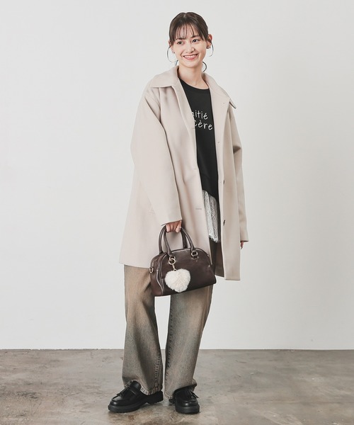 【美品】パラスパレス　スプリングコート　ステンカラーコート　ベージュ 専用2 ヌメ パラスパレス ステンカラーコート ベージュ サイズ2 専用2