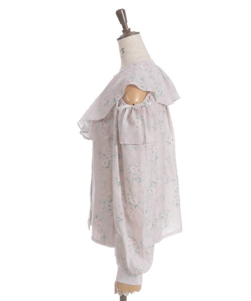 axes femme ビスチェ風ブラウス 連釦×チェーン付ケープ風ブラウス | axes femme | axes femme online shop