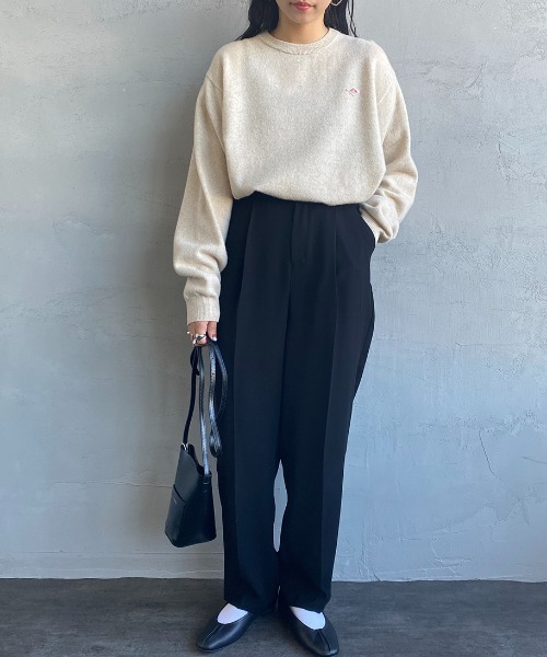 Danton（ダントン） 長袖ニット 40 グレイッシュベージュ レディース