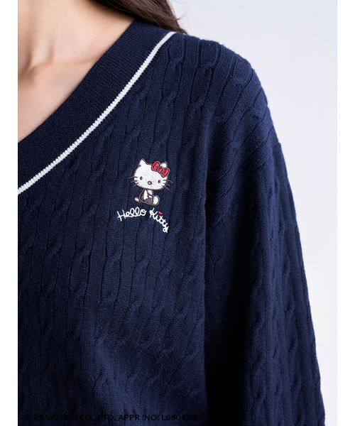 SNIDEL ニット セーター 「HELLO KITTY」ケーブルプルオーバー
