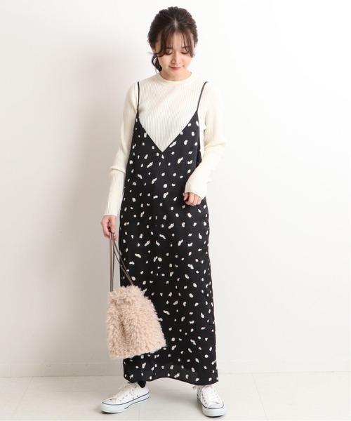 SLOBE IENA（スローブイエナ） キャミソールワンピース 36 ブラック