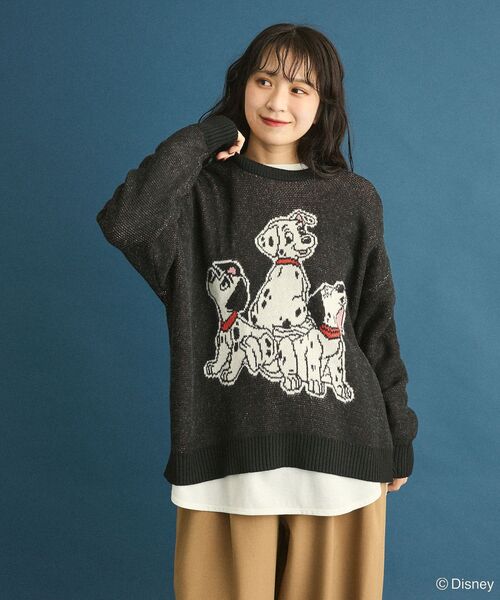 Disney（ディズニー） ニット セーター 101匹わんちゃん/ジャガード